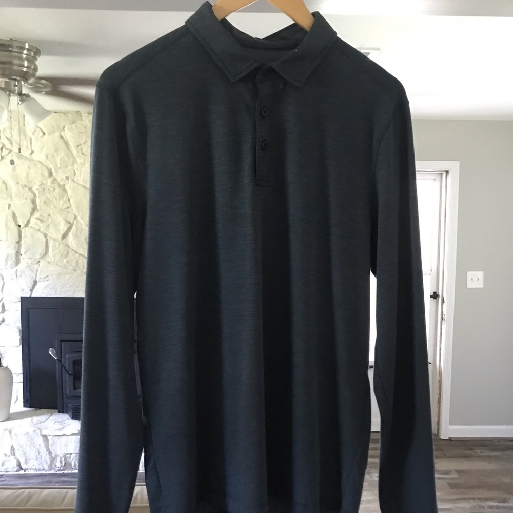 Medium Lululemon Evolution Polo Long Sleeve Blue